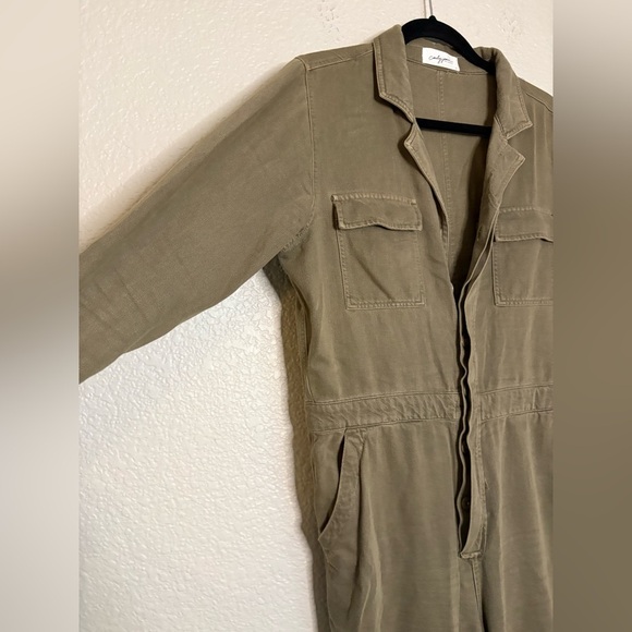 CJLA Carly Jean Jumpsuit Utility Olive Dark Khaki Women Large Boutique - Picture 9 of 15